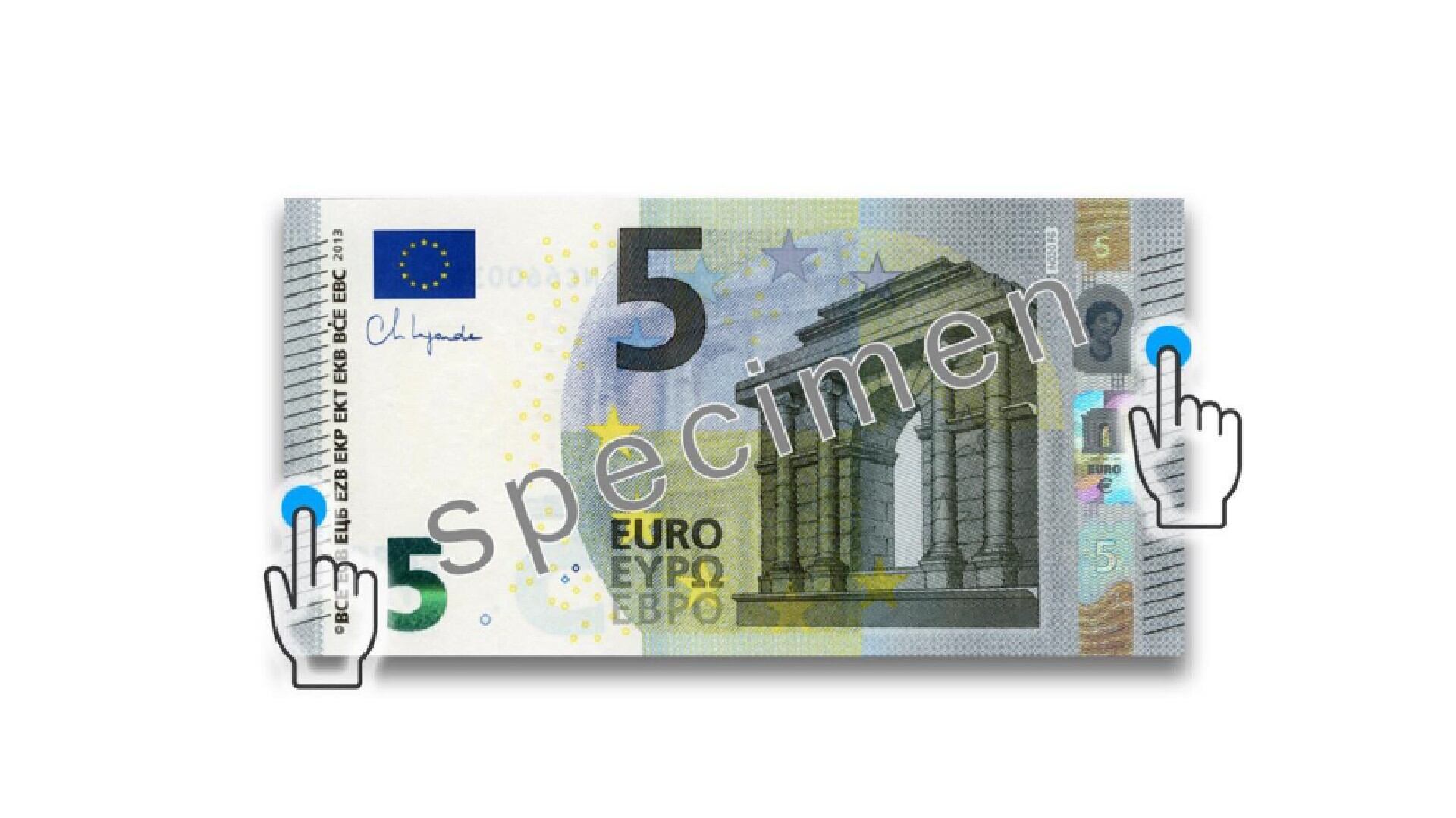 Otra manera de reconocer la falsedad de un billete de euro