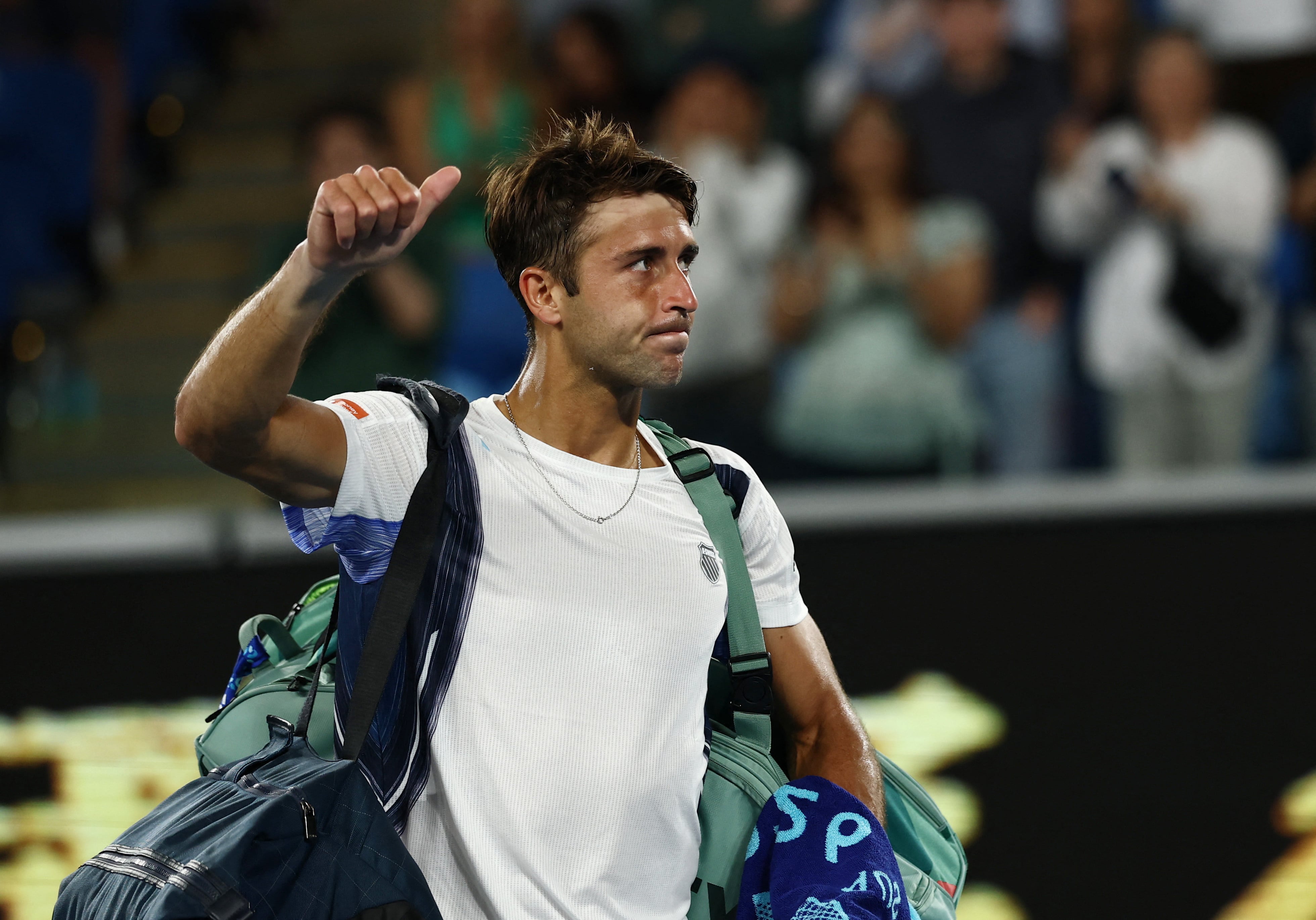 Etcheverry batalló contra el 10 del mundo, pero se despidió del Australian Open (Foto: Reuters/Tingshu Wang)