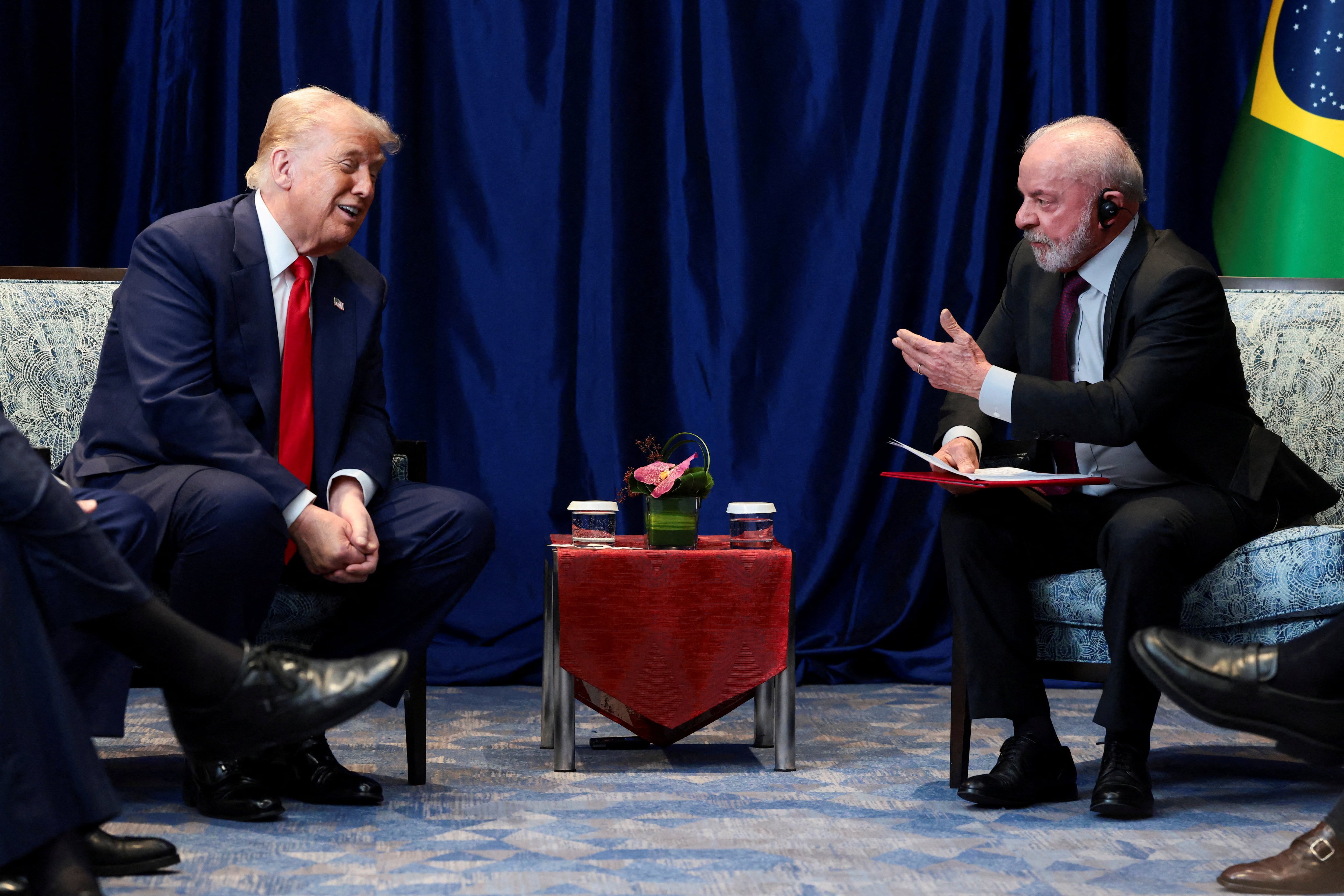 Trump y Lula mantuvieron una reunión bilateral el pasado mes de octubre en el marco de la cumbre de la ASEAN, en Malasia (REUTERS/Evelyn Hockstein)