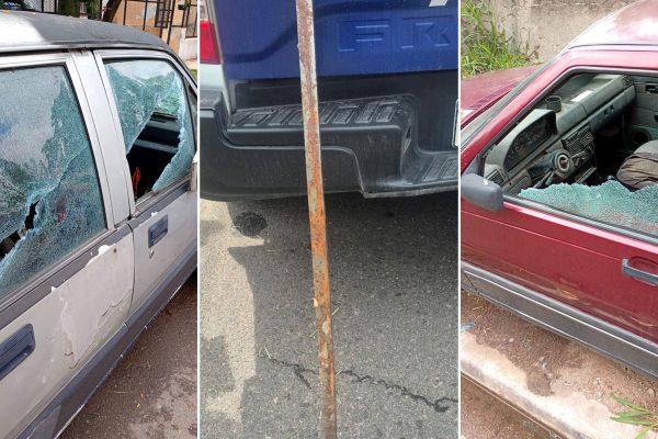 Un hombre discutió con su padre en San Justo, subió con su auto a la vereda, lo atropelló y fue detenido: el video