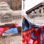 Una “lona precolombina” transforma la fachada del Palacio de Cristal