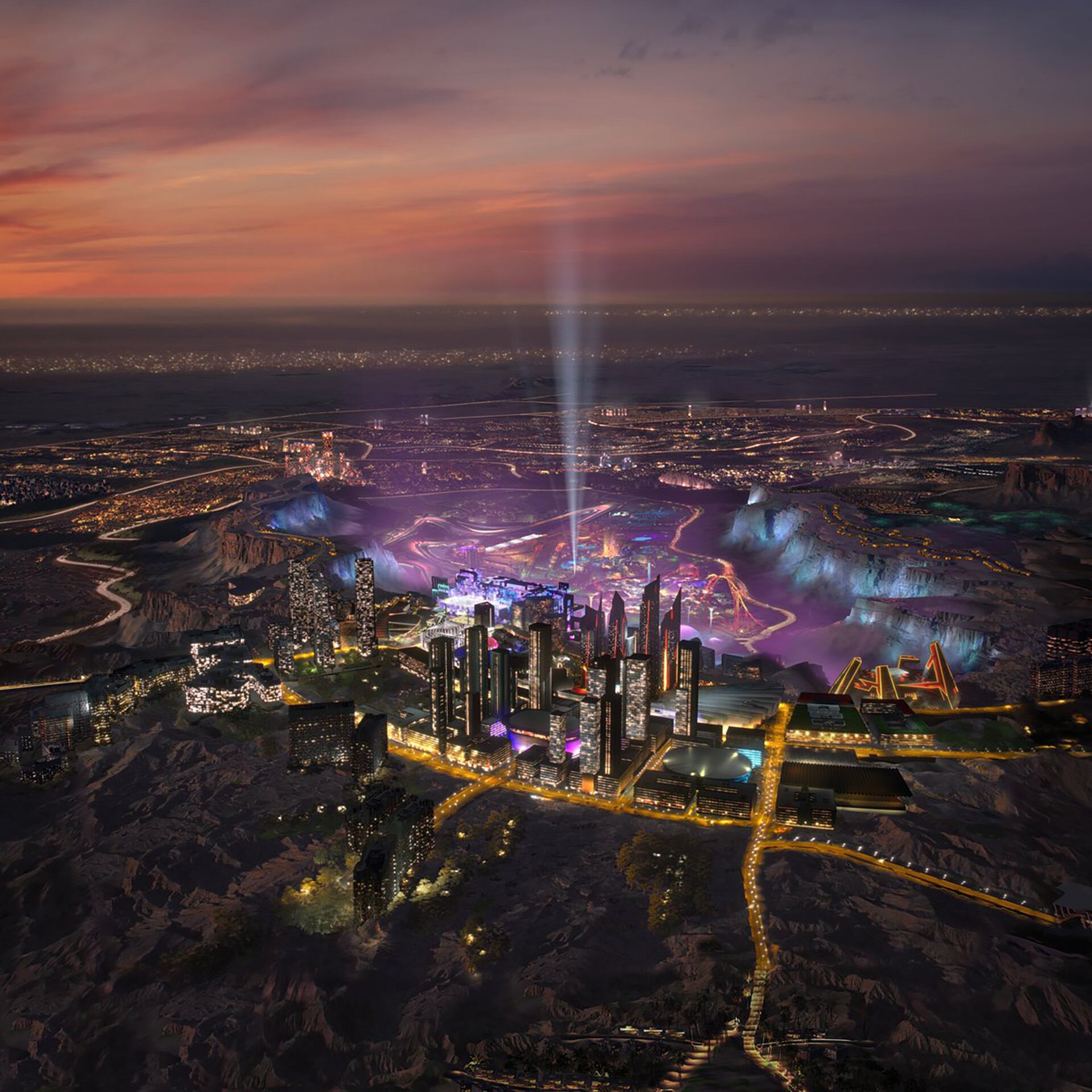 Una muestra de cómo serían las torres y otros edificios