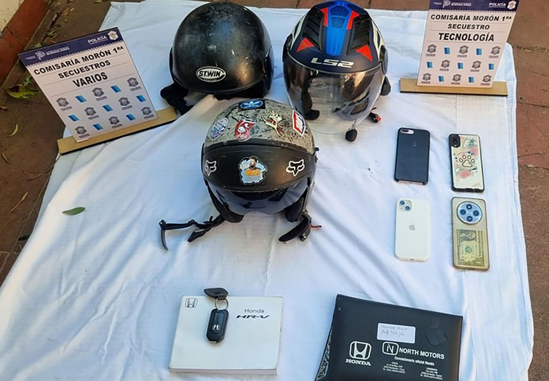 Los elementos secuestrados por la Policía