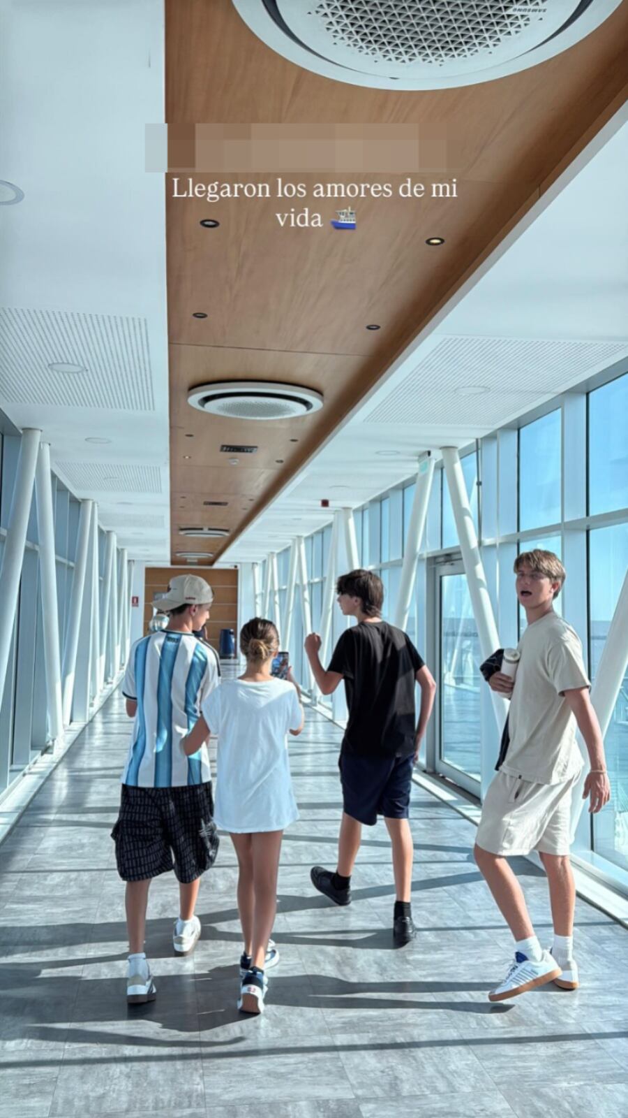 Después de días separados, Wanda se reencontró con sus cinco hijos (Instagram)