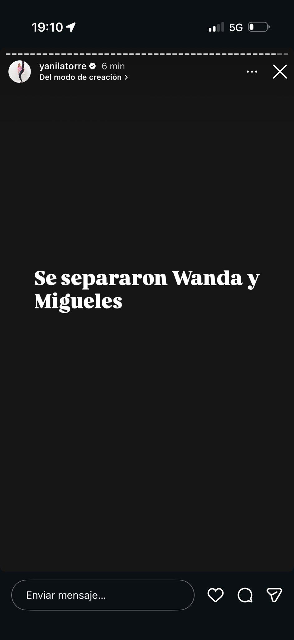 Yanina Latorre reveló en su cuenta de Instagram que Wanda Nara decidió terminar la relación con Martín Migueles