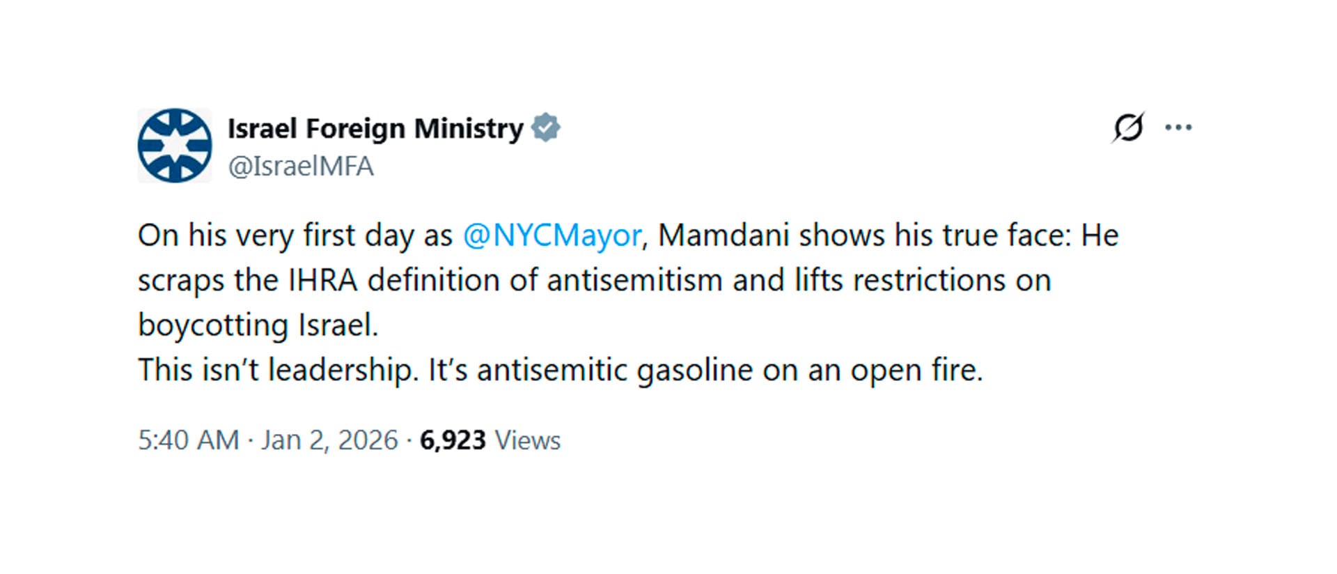 Zohran Mamdani defendió la eliminación de dos órdenes contra el antisemitismo tras las advertencias de Israel