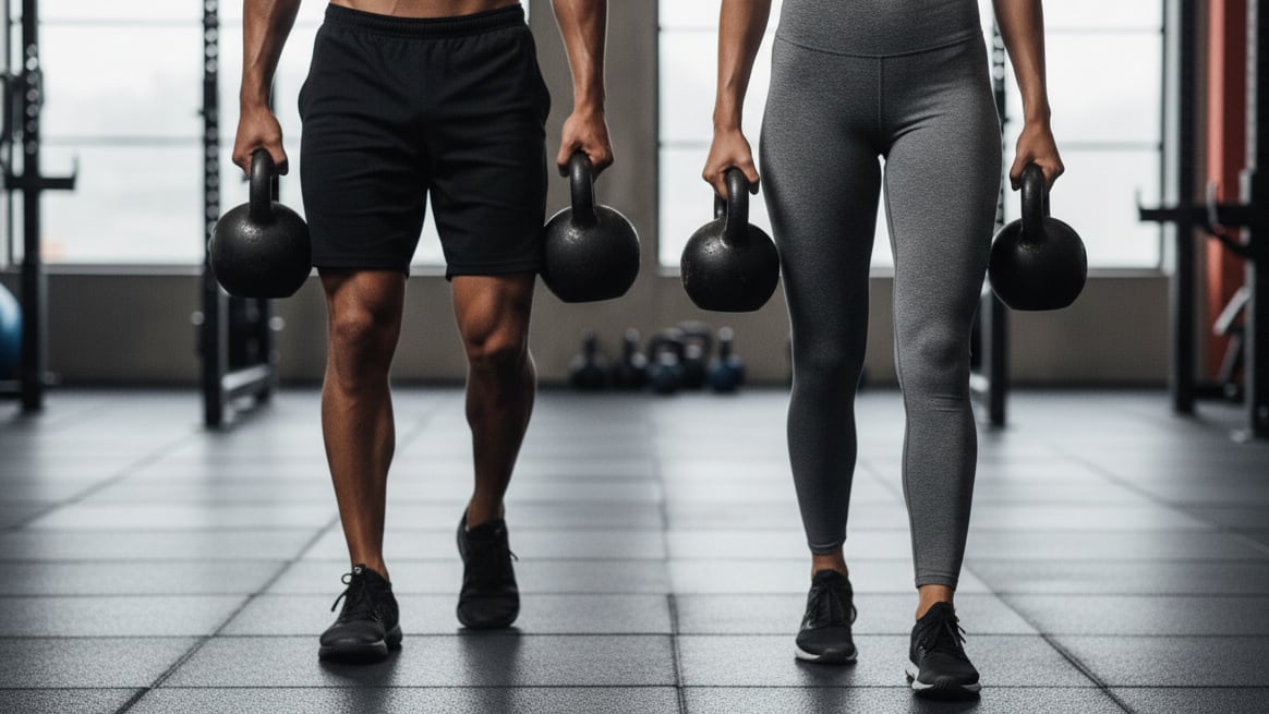 El entrenamiento con pesas rusas permite trabajar varios grupos musculares simultáneamente para optimizar los resultados físicos en poco tiempo (Imagen Ilustrativa Infobae)