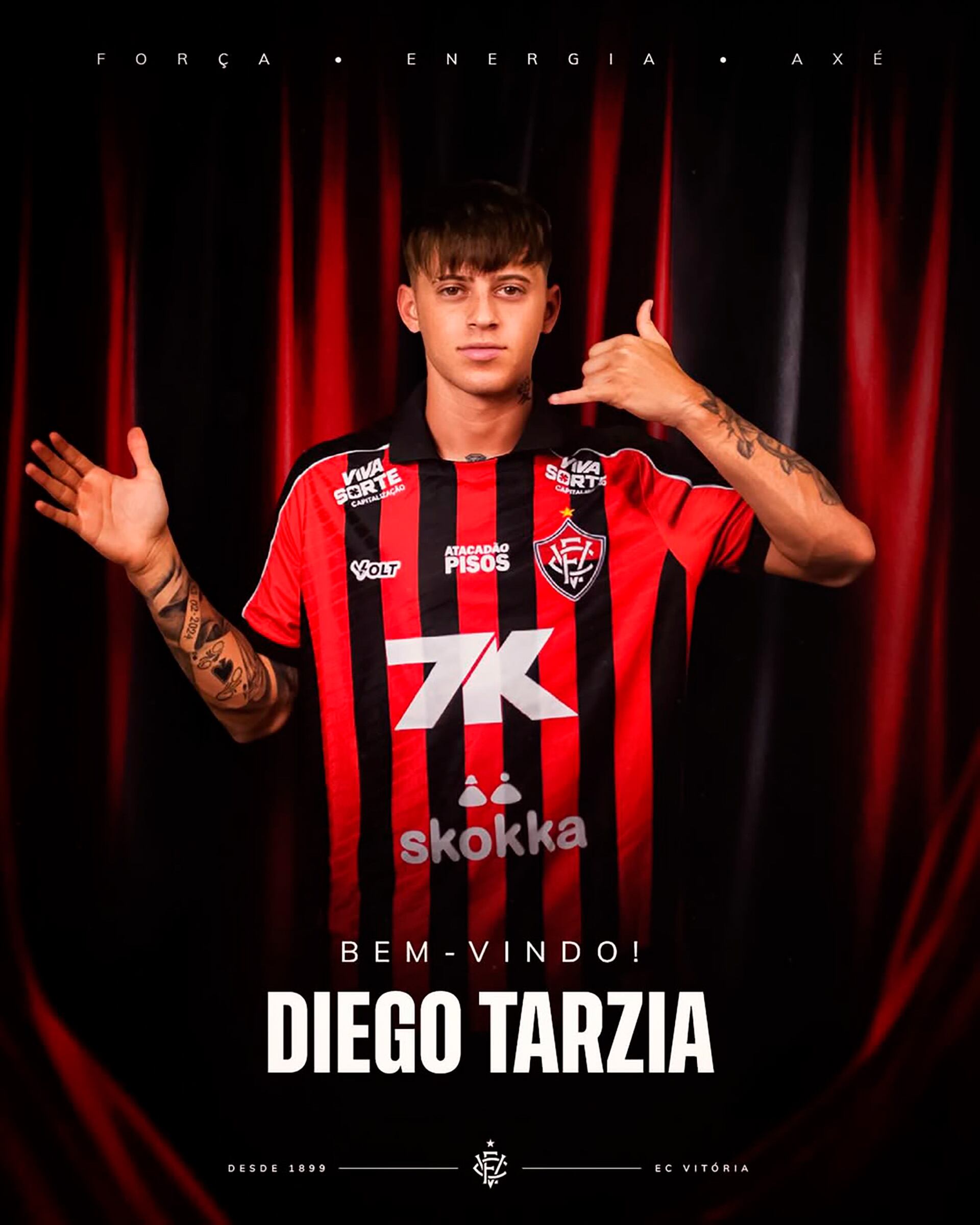 Diego Tarzia emigró al Vitória de Brasil: la operación incluye la venta del 10% de la ficha por USD 200.00 netos con una obligación de compra de USD 2.300.000 netos por el 70%, según informó el club