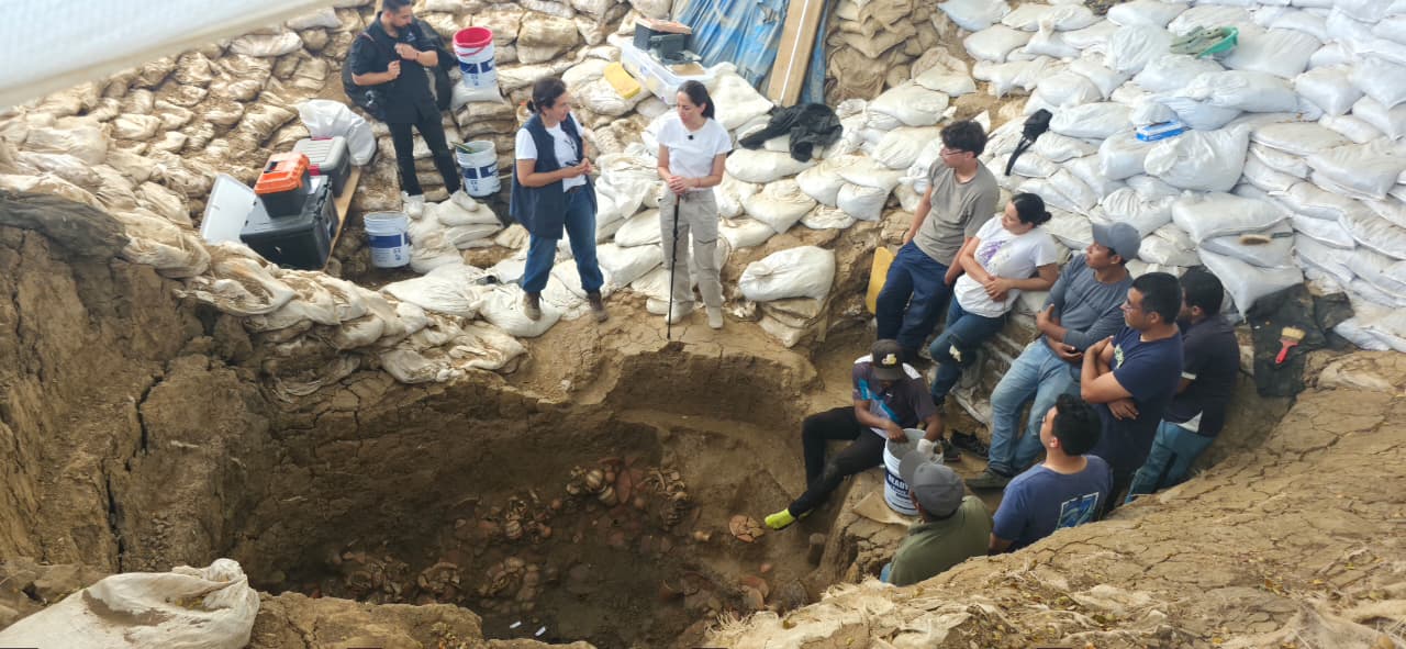 Vista general del sitio arqueológico El Caño, ubicado en Natá de los Caballeros, provincia de Coclé, considerado uno de los cementerios prehispánicos más importantes del istmo. Cortesía MiCultura