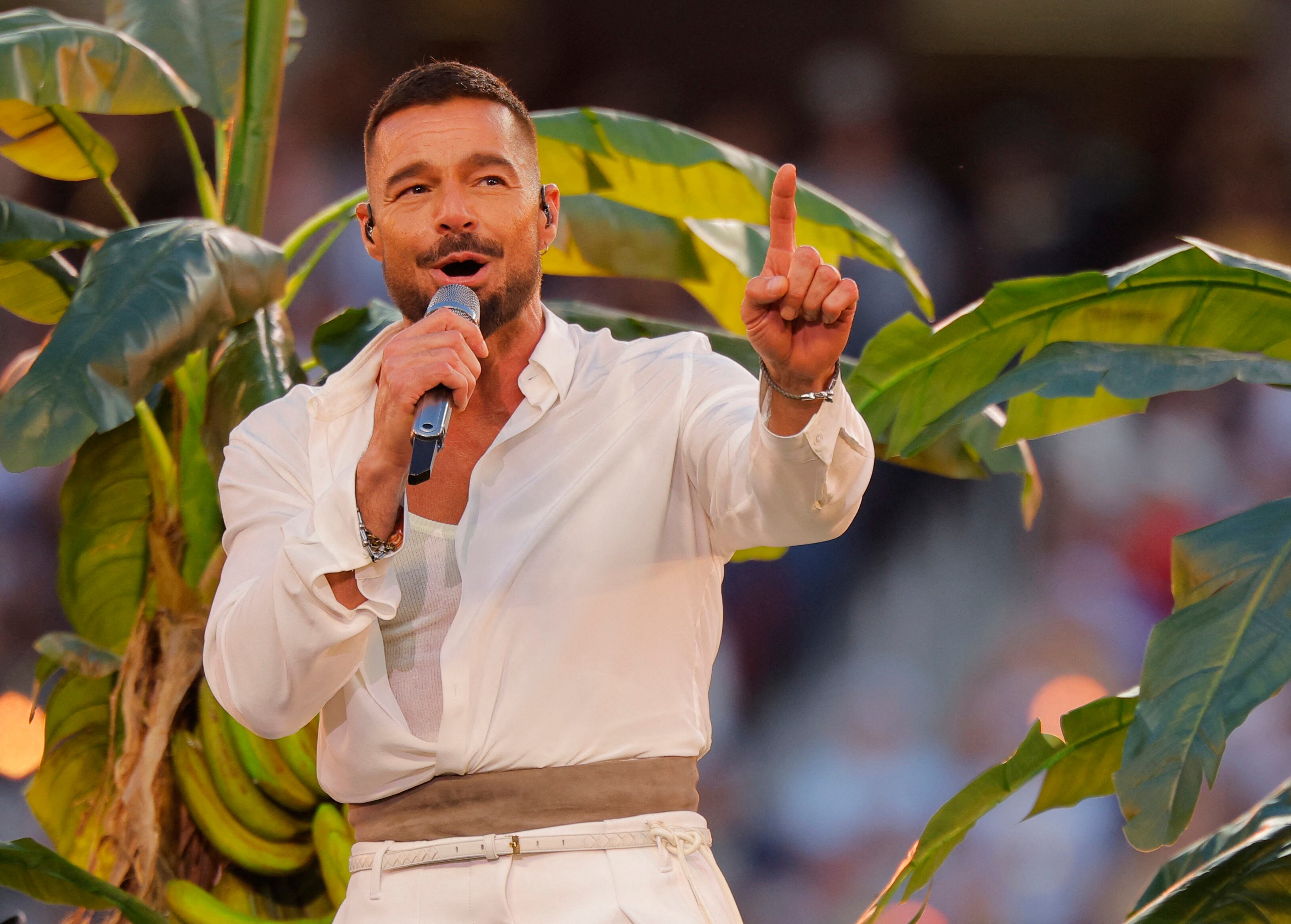 Ricky Martin también hizo su aparición (REUTERS/Mike Blake)