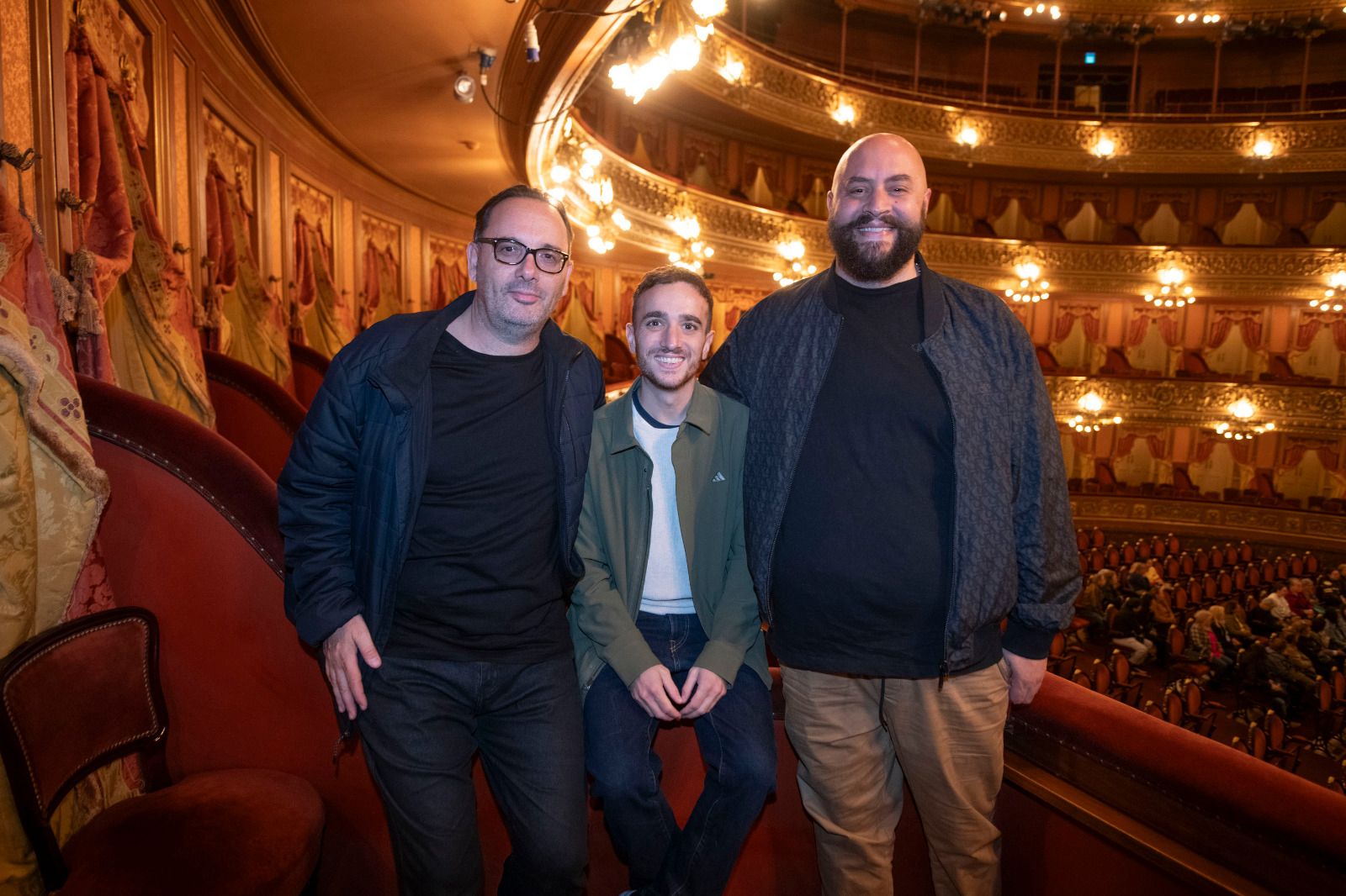 Nicolás Guerschberg (arreglos y dirección musical), Emiliano Dionisi (autor, puesta en escena y dirección) y Tato Fernández (dirección artística), los cerebros detrás de Piazzolla Eterno ( Juanjo Bruzza Teatro Colón)