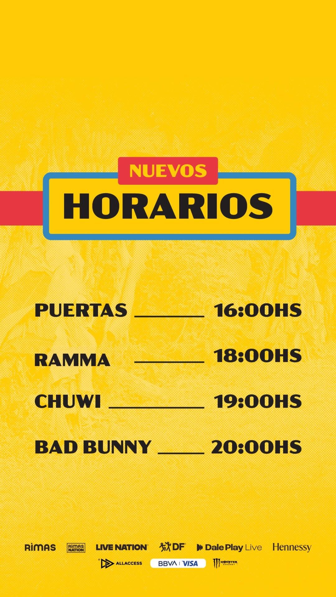 Nuevos horarios para Bad Bunny