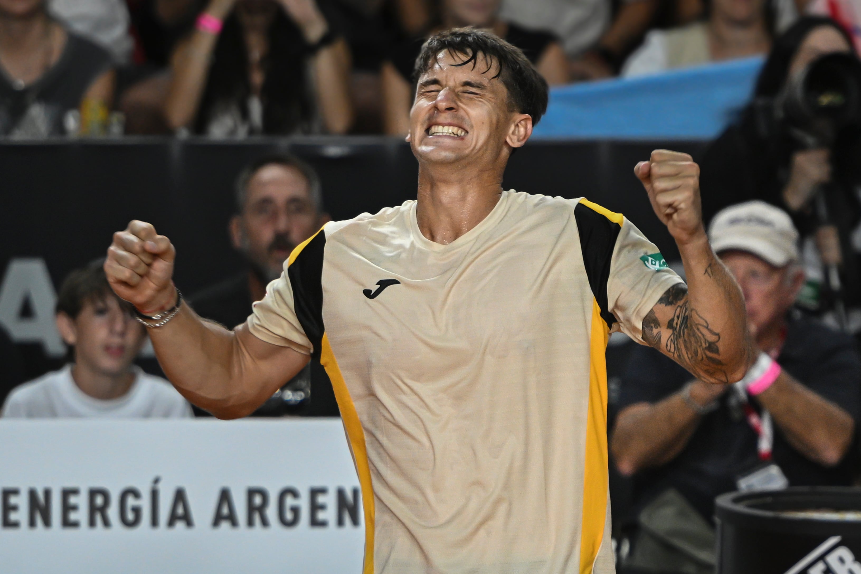 Camilo Ugo Carabelli debutó con un triunfo en el Argentina Open al derrotar a su compatriota Francisco Comesaña (Crédito: Prensa Challenger Rosario)