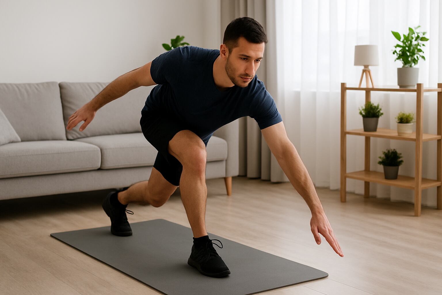 La rutina de ejercicios para piernas en casa permite fortalecer el tren inferior sin necesidad de ir al gimnasio ni usar máquinas especializadas (Imagen Ilustrativa Infobae)