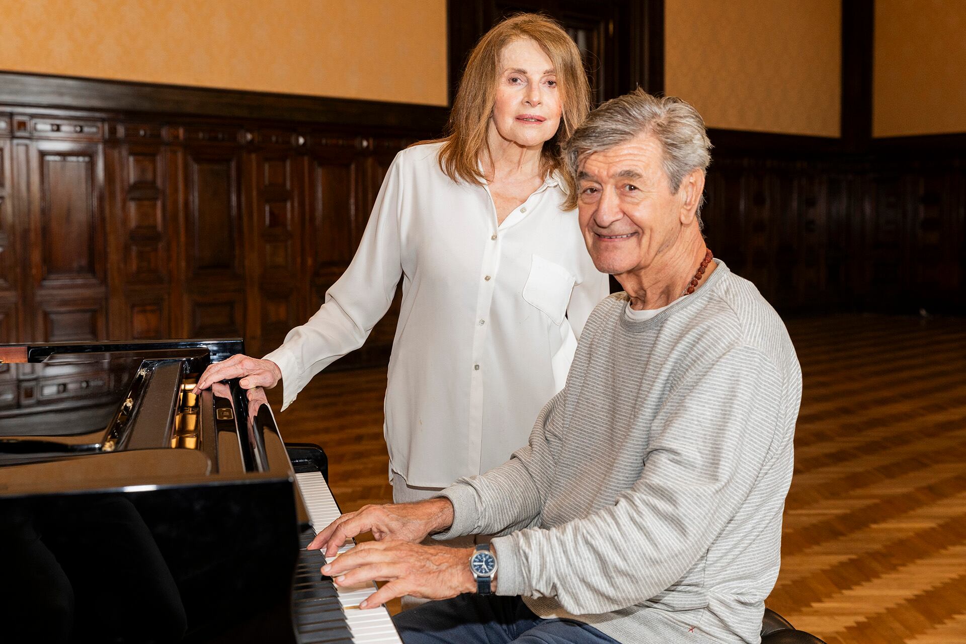 Leonor Benedetto y Alberto Favero dicen que encontraron el lado emotivo de Borges. (Augusto Starita)