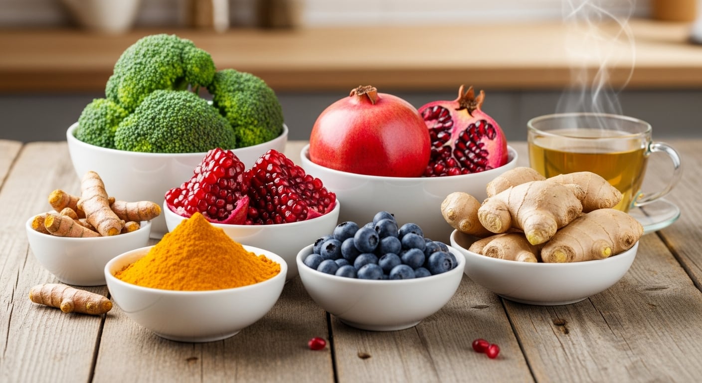 Una selección de alimentos ricos en antioxidantes y beneficios para la salud (Imagen Ilustrativa Infobae)