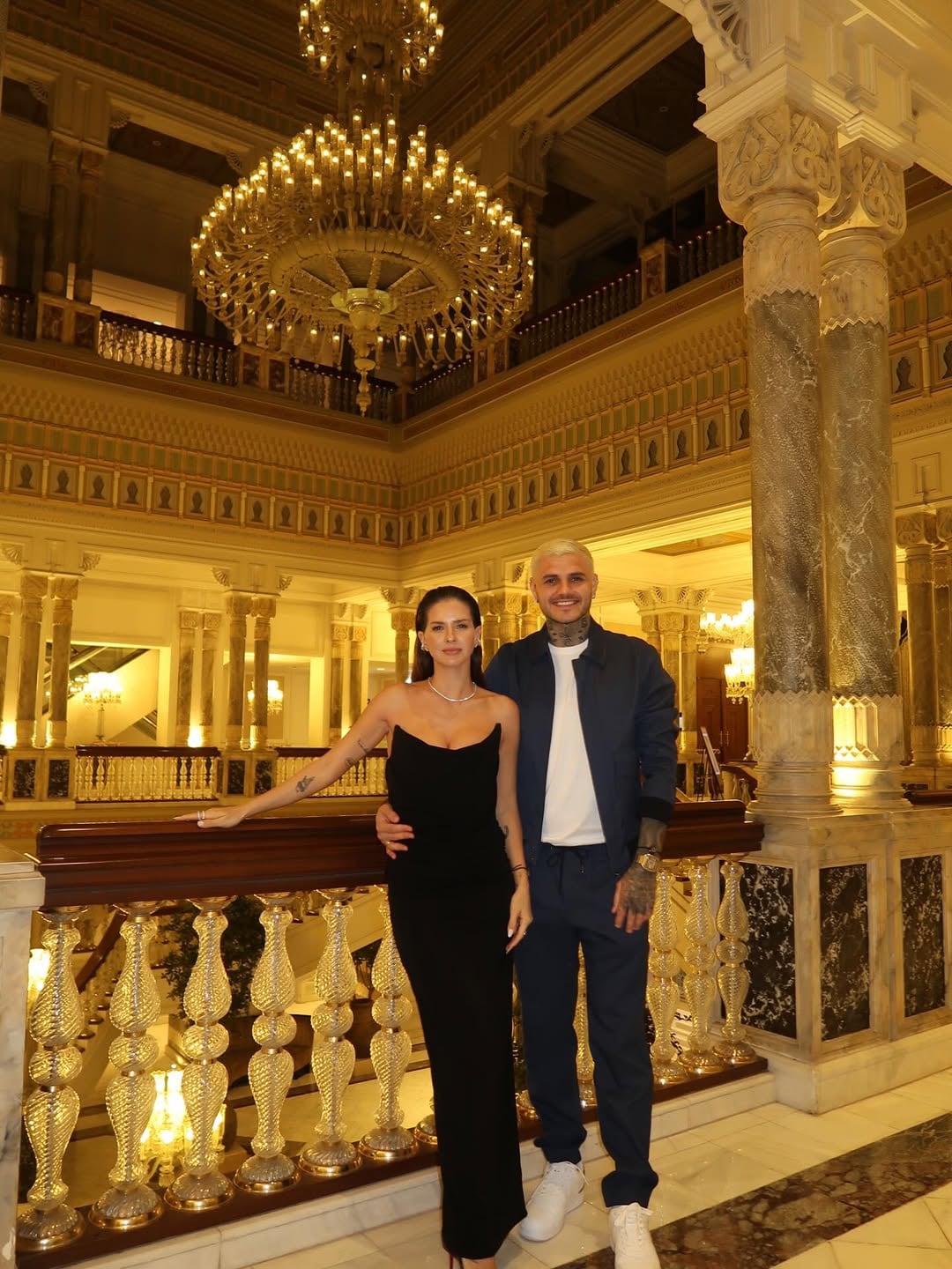 Mauro Icardi celebró su cumpleaños número 33 en el lujoso Palacio de Çiragan en Estambul junto a la China Suárez (Instagram)