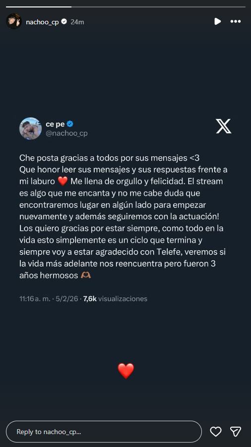 En las redes sociales, el exparticipante expresó cómo se sentía al quedar afuera (Instagram)