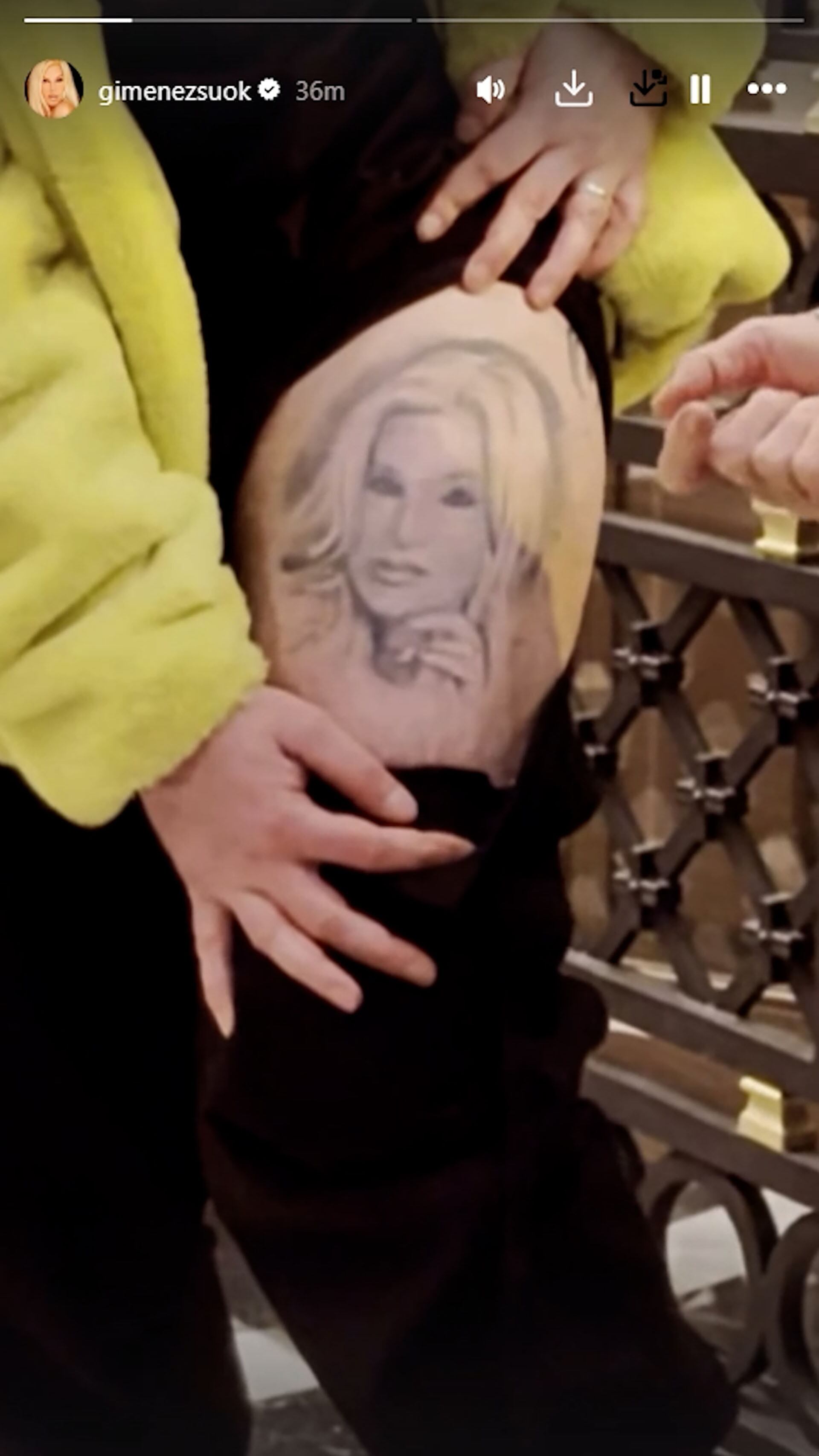 El diseño del rostro de Susana que se hizo el fanático (Captura de video)