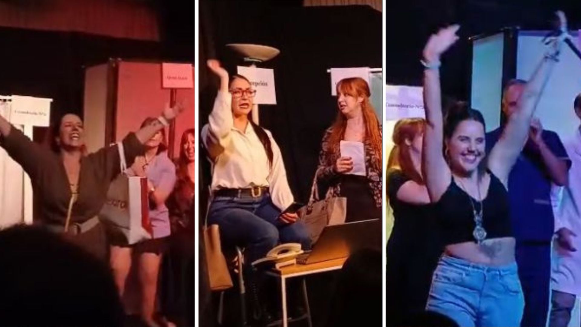 Entre diagnósticos absurdos y situaciones delirantes, la obra explora lo bizarro de la vida cotidiana con una mirada irónica y desopilante (Gentileza de Gisella Sirera y Eliana Villanueva)