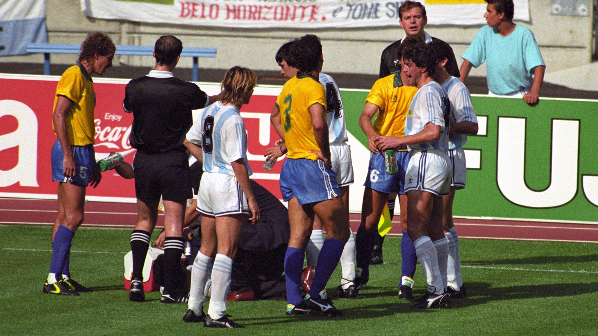 La escena de la atención a Troglio que derivó en el incidente que tuvo a Branco como protagonista (Grosby)