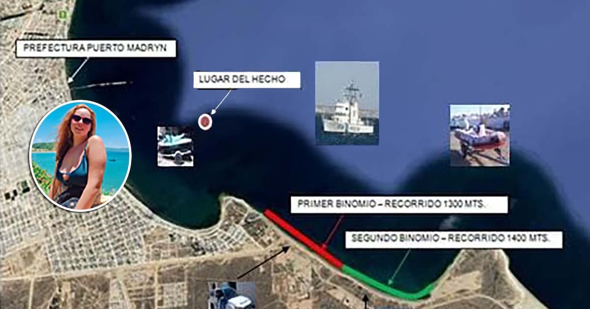 Un mapa de la Prefectura Naval Argentina detalla el operativo de búsqueda