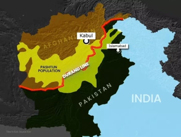 La Línea Durand divide a la población pastún entre Afganistán y Pakistán, una división que Kabul considera una separación colonial de familias (Créditos: Bhaskar)