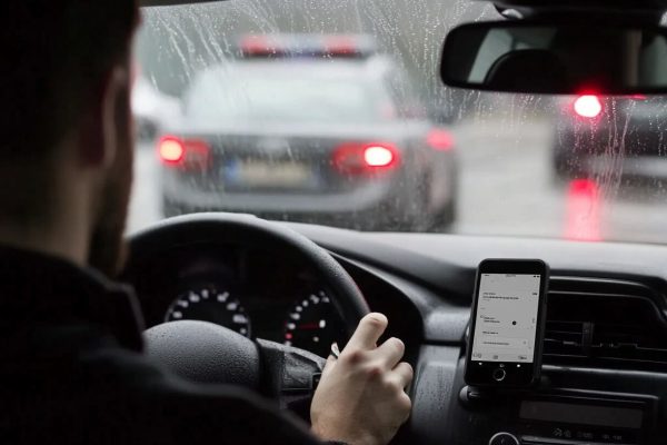 Imágenes sensibles: un repartidor quedó atrapado abajo de un árbol que se le cayó encima cuando trabajaba