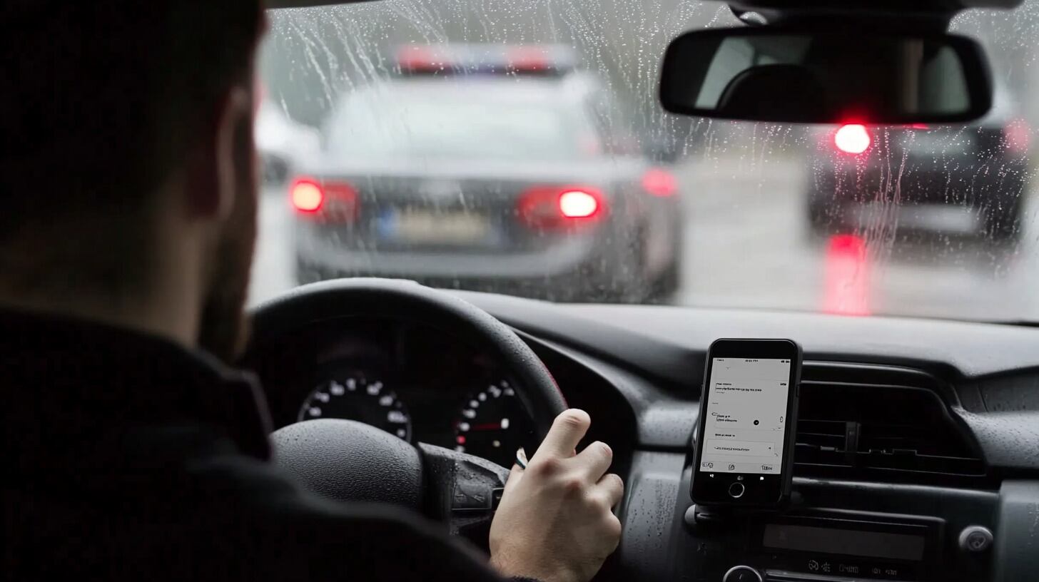 Imágenes sensibles: un repartidor quedó atrapado abajo de un árbol que se le cayó encima cuando trabajaba