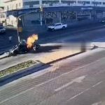 Impactante choque entre un colectivo y un auto en La Matanza: una explosión y cuatro heridos