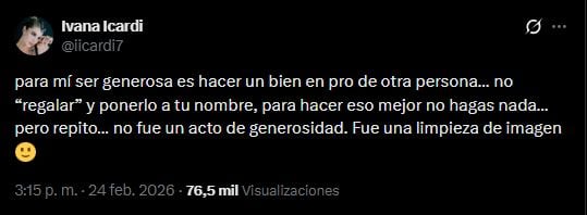 La compra de la vivienda de Juan Carlos Icardi por parte de Wanda Nara generó cuestionamientos sobre la autenticidad del gesto y su impacto en la imagen pública de la conductora (X)