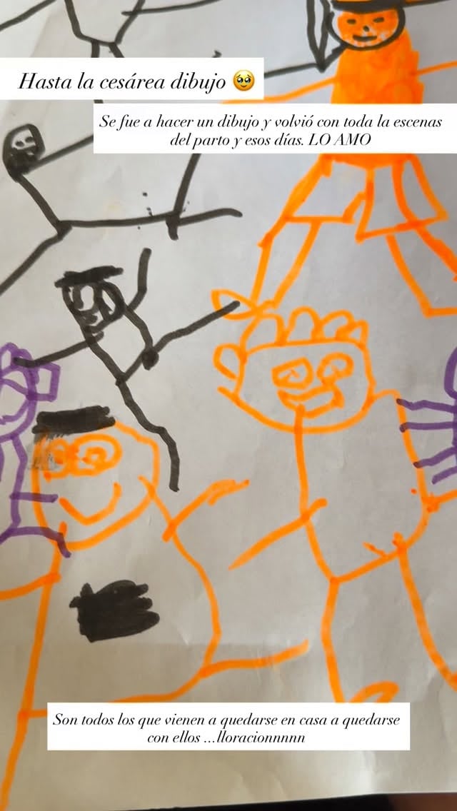 El dibujo con el que Belisario sorprendió a Juana Repetto (Instagram)