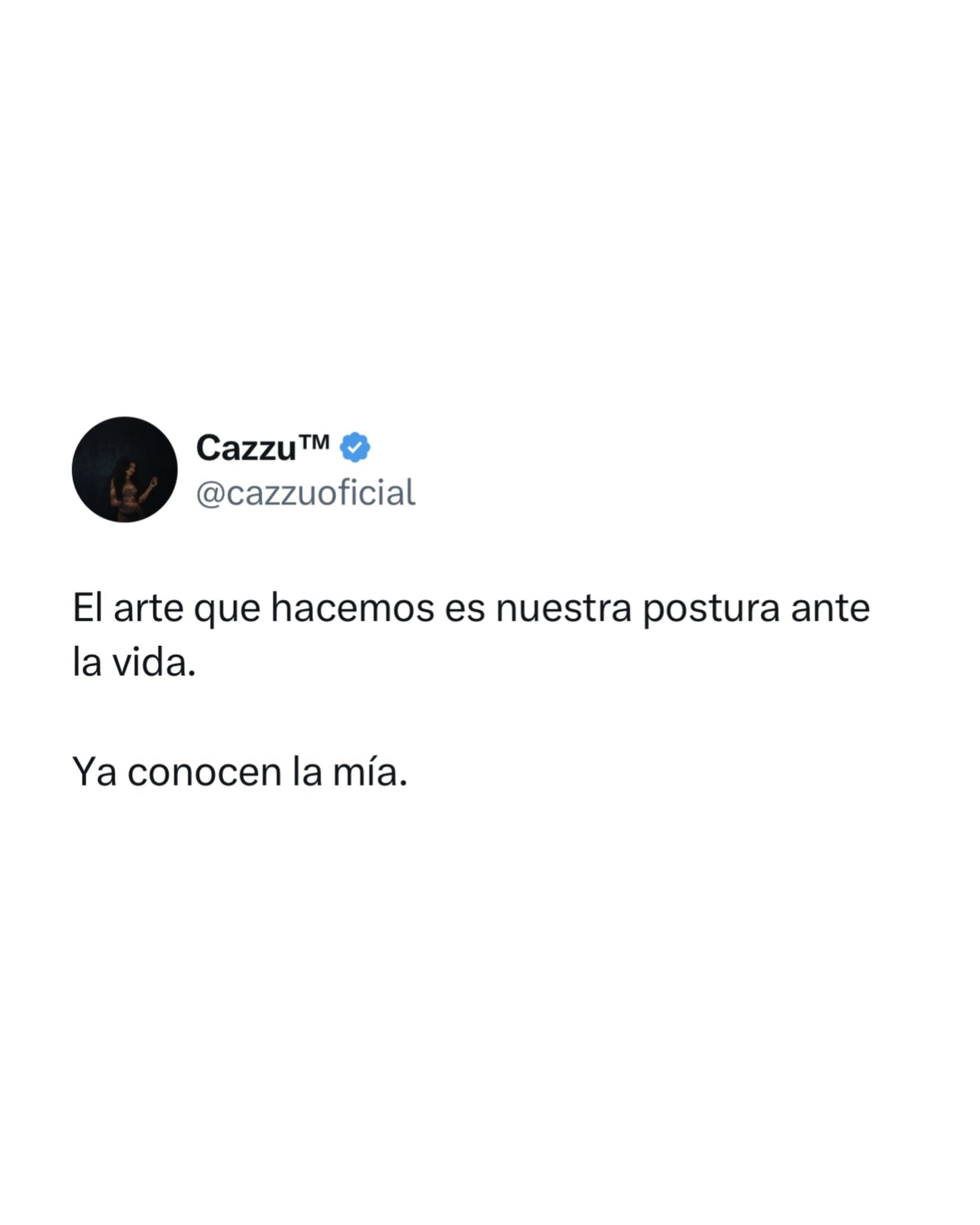 El mensaje de Cazzu en X deja clara su postura y resalta el arte como su respuesta ante la repercusión mediática