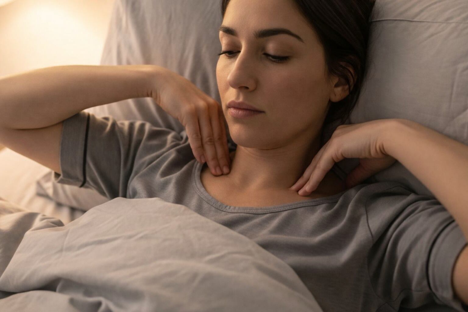 El automasaje linfático en el cuello y clavícula utiliza presión suave para estimular el drenaje linfático sin causar dolor (Imagen Ilustrativa Infobae)