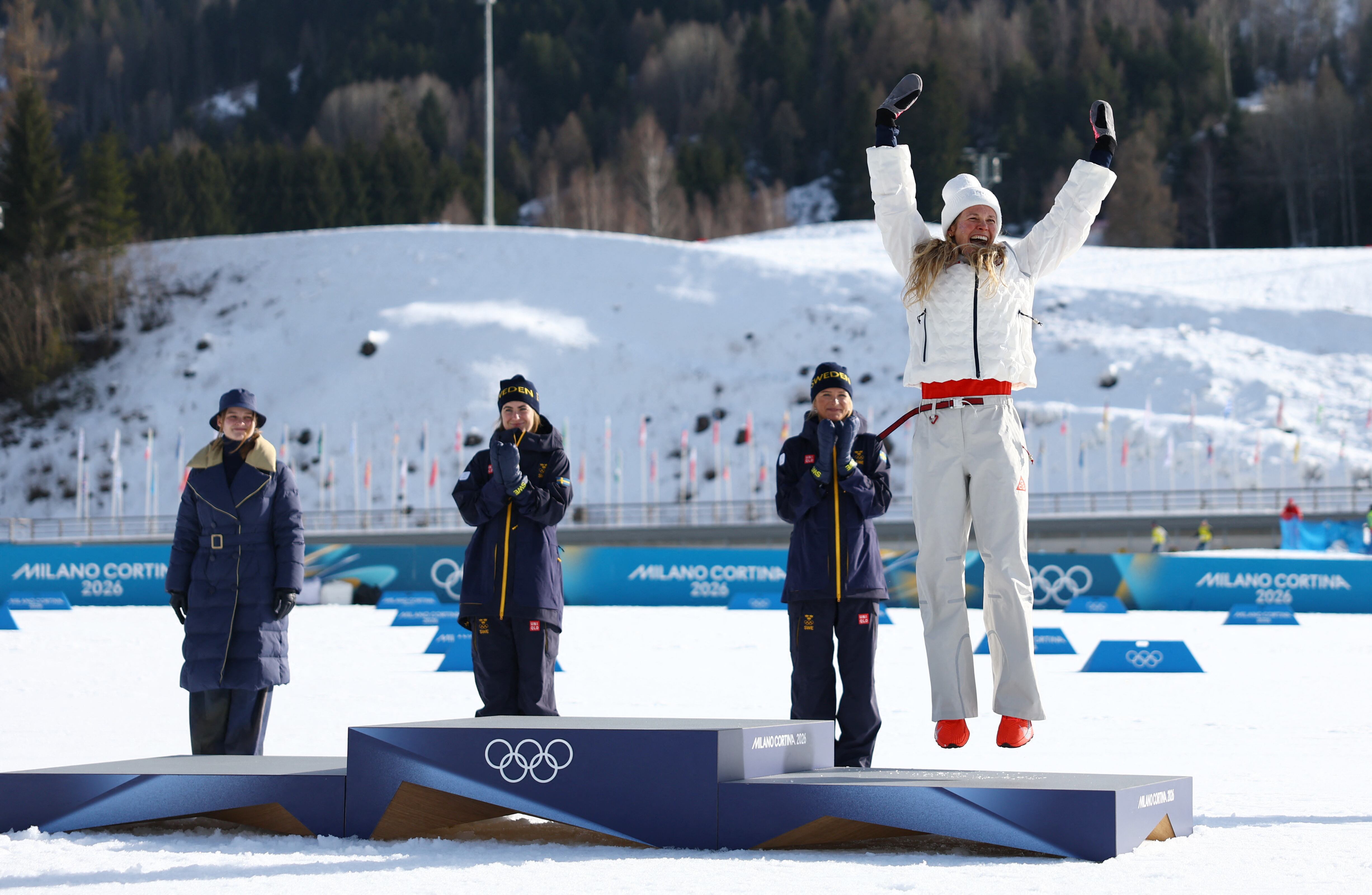 Diggins celebró el tercer puesto (Reuters)