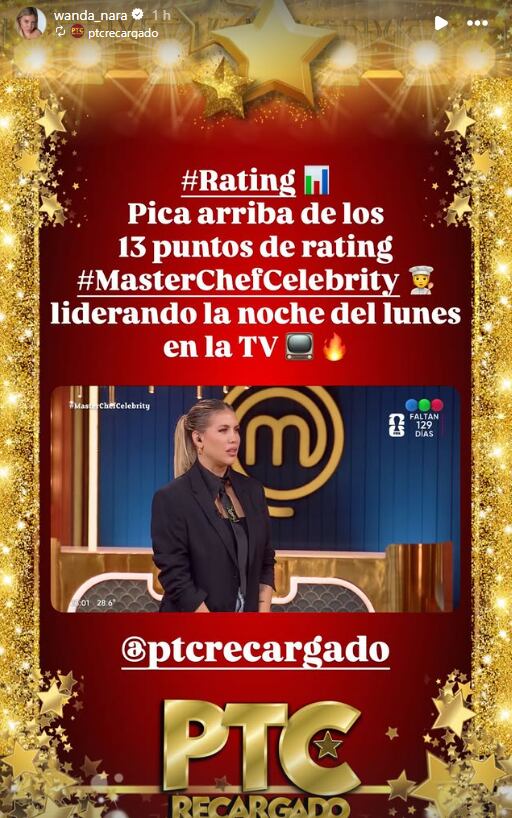 Wanda Nara replicó los números de cuentas especializadas en rating
