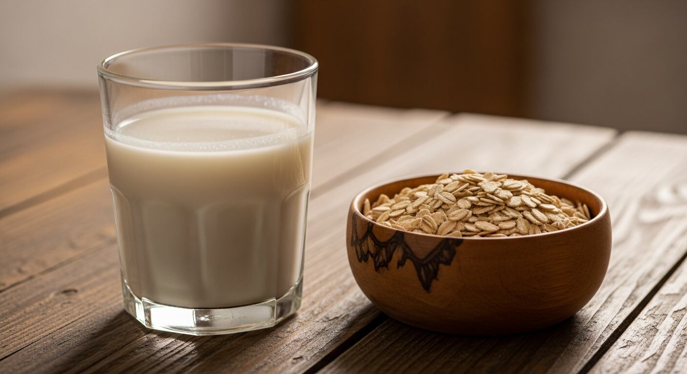 Algunas variedades de leche de avena están fortificadas con vitaminas B, calcio y vitamina D para mejorar su valor nutricional en dietas vegetarianas (Imagen Ilustrativa Infobae)