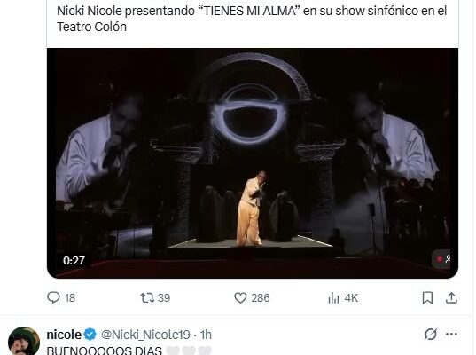 La reacción de Nicki Nicole tras su concierto sinfónico en el Teatro Colón: “Fue mágico para mi”
