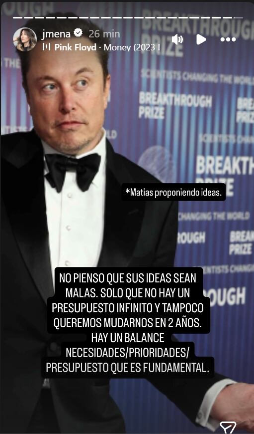 Con humor, la cantante explicó la raíz de las discusiones con su pareja durante la remodelación de la casa (Instagram)