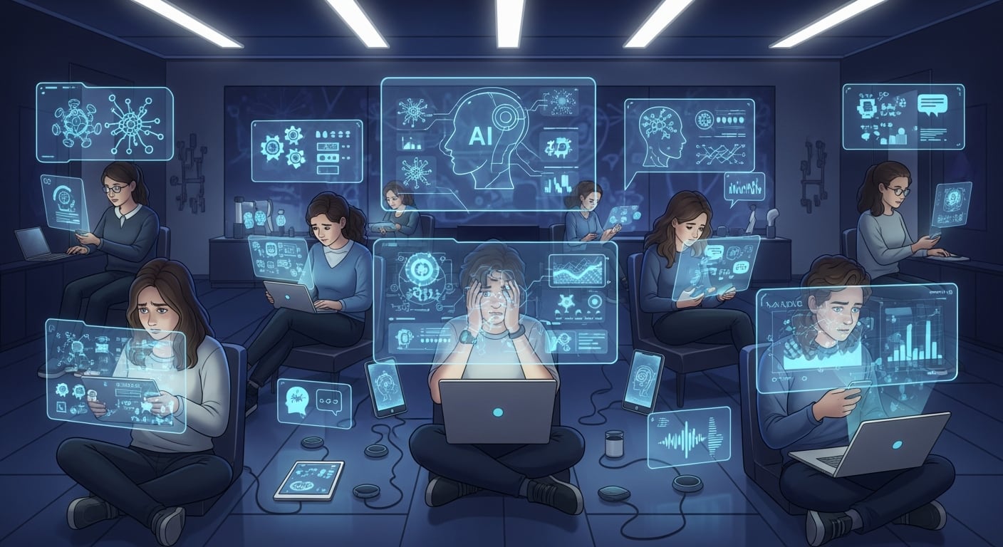 Los jóvenes se rodean de diferentes dispositivos móviles para laborar en sus ambientes de trabajo. (Imagen Ilustrativa Infobae)
