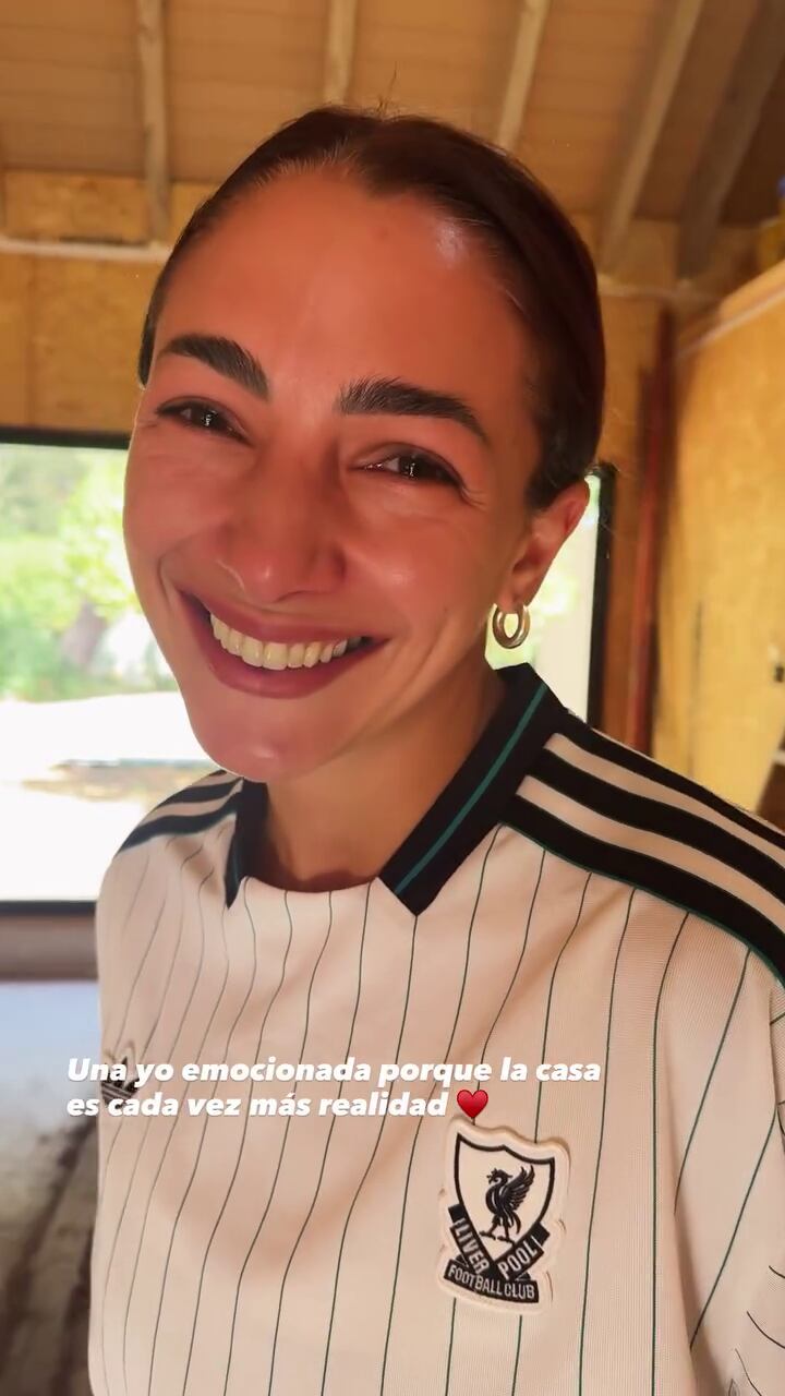 Las lágrimas de Thelma Fardin por la construcción de su casa playera con Nico Riera (Instagram)