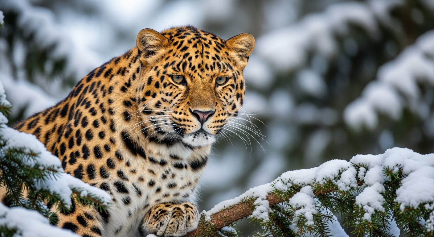 Cría de leopardo del Amur en su hábitat: Cada nacimiento representa una esperanza para la especie (Imagen Ilustrativa Infobae)