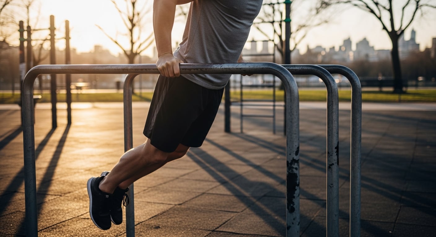Los fondos en paralelas exigen un control corporal avanzado y un nivel técnico superior en comparación con otros ejercicios de fuerza (Imagen Ilustrativa Infobae)