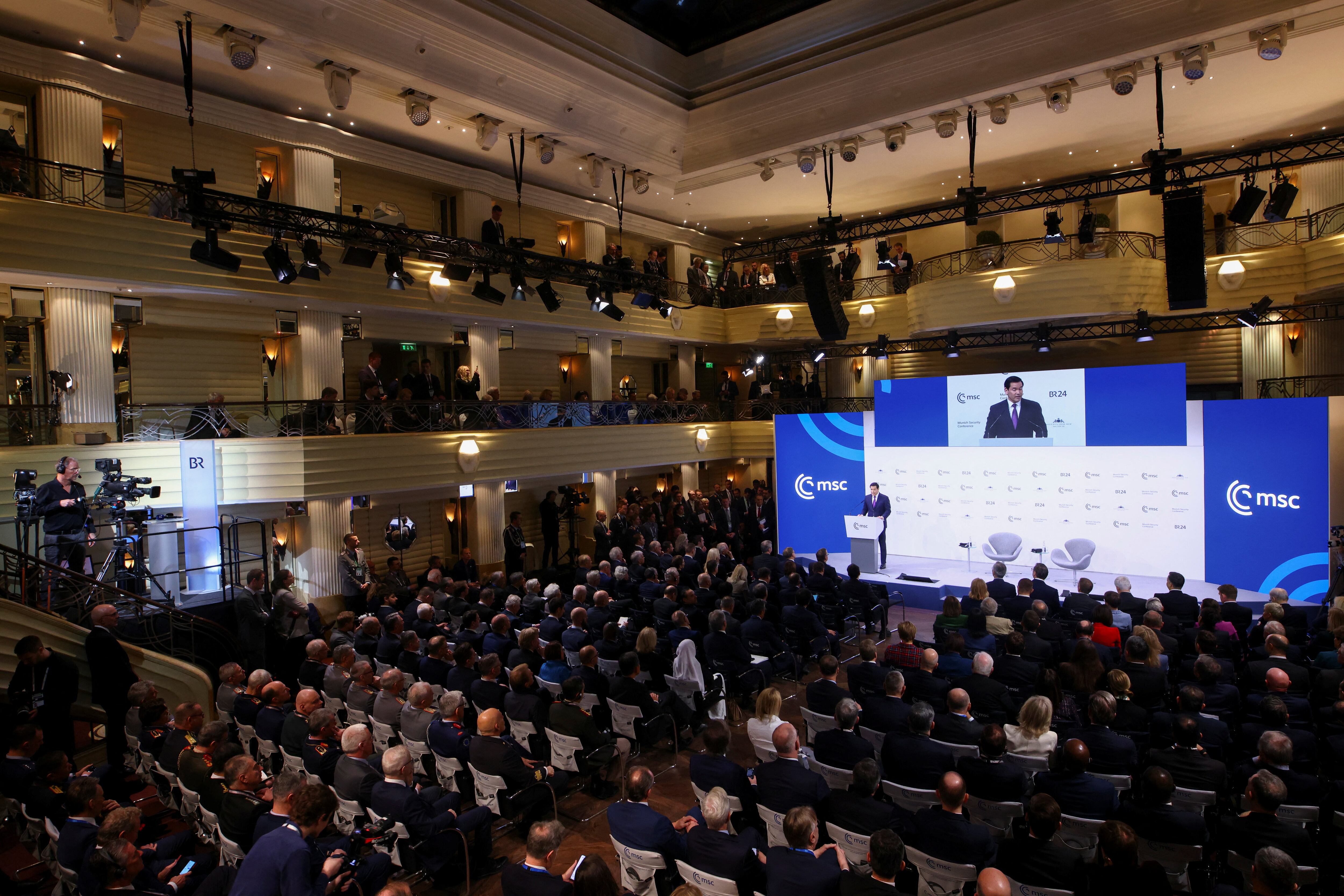 Marco Rubio habló en la onferencia de Seguridad de Múnich (REUTERS/Thilo Schmuelgen)