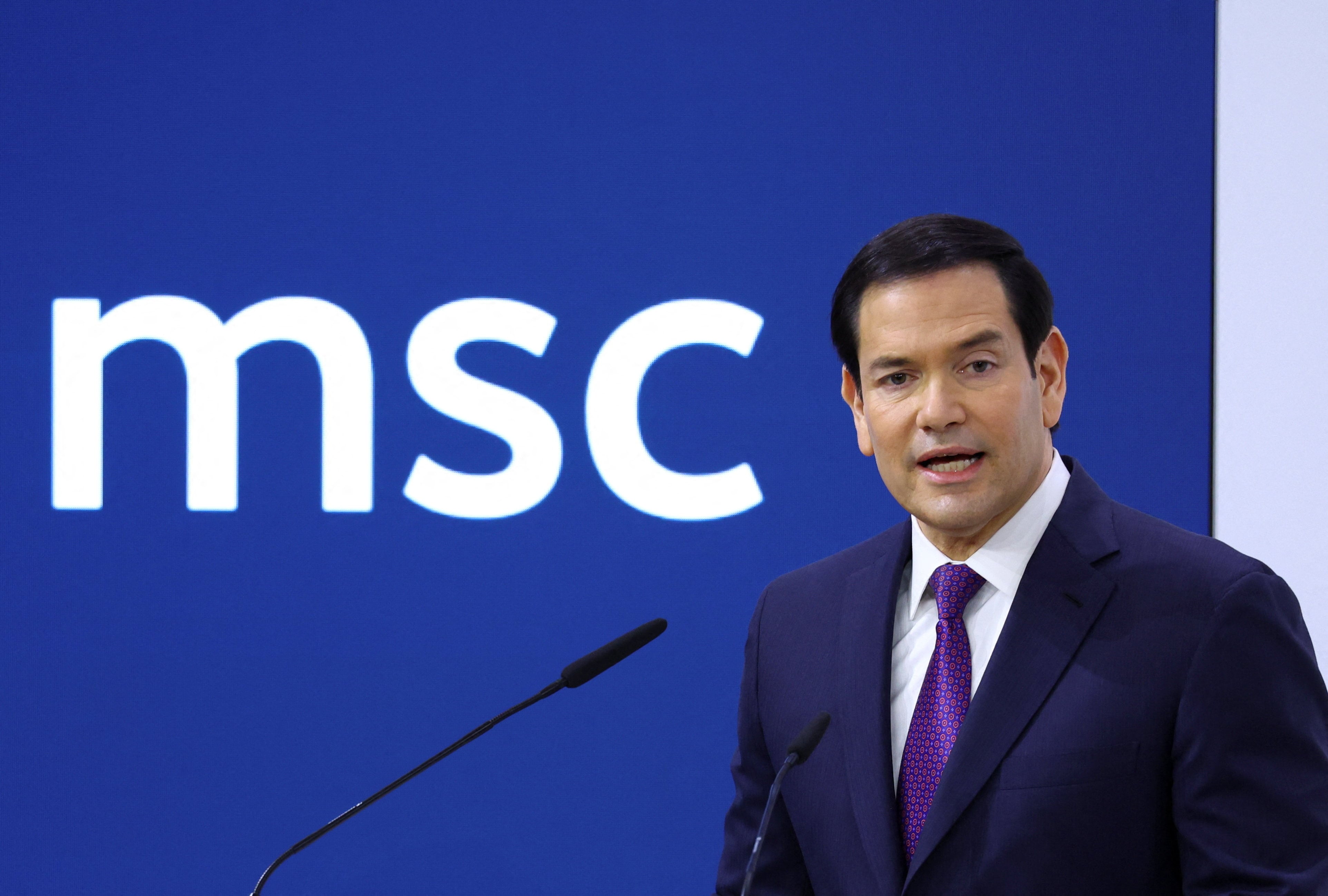 El secretario de Estado de EEUU, Marco Rubio, en Munich (REUTERS/Thilo Schmuelgen)