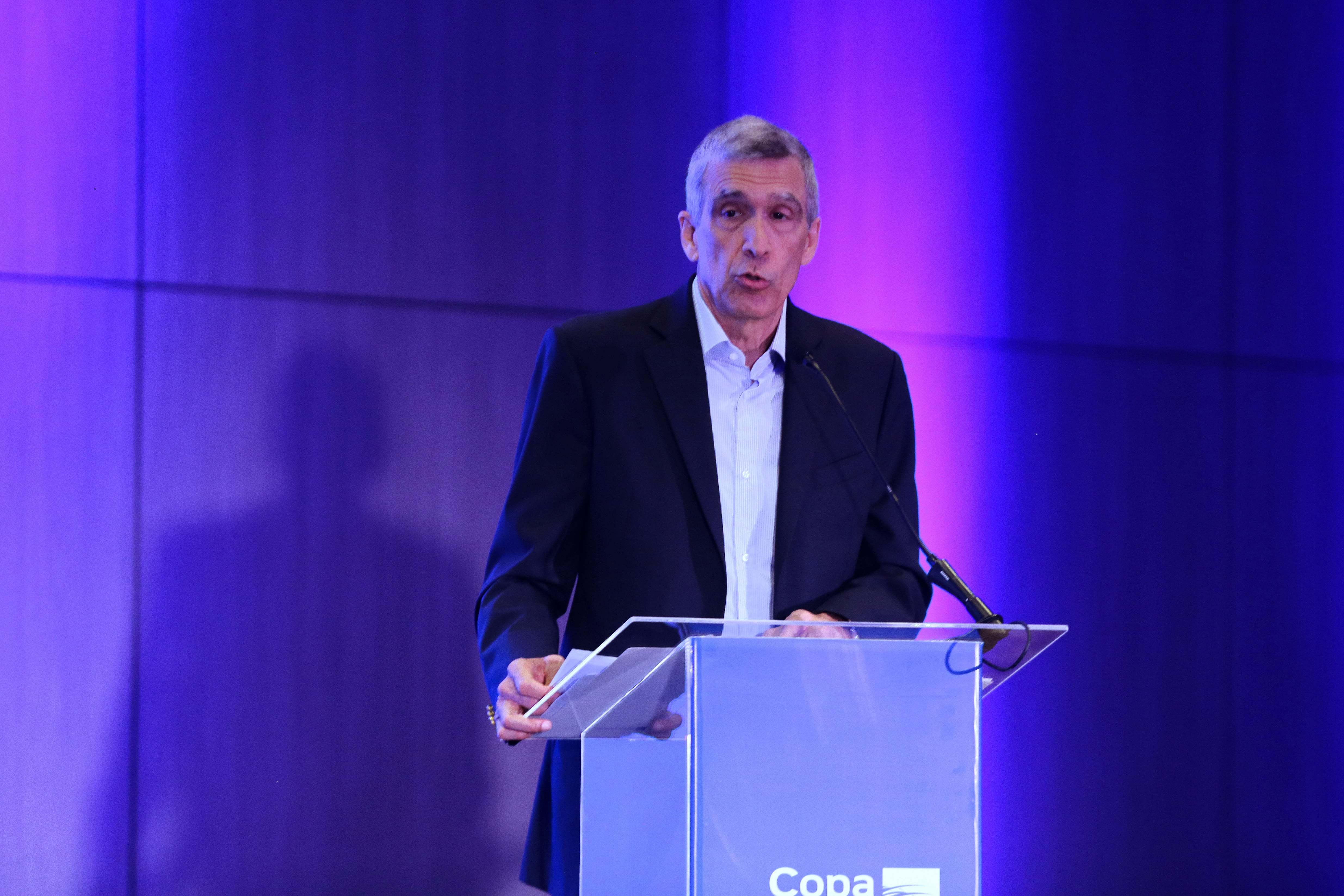 El director ejecutivo de Copa Airlines, Pedro Heilbron, señaló que el Stopover ha sido clave para impulsar el crecimiento del turismo y fortalecer la economía. EFE/Carlos Lemos