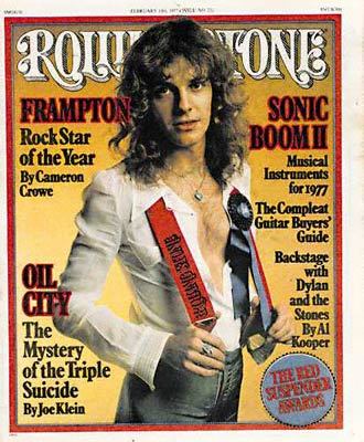 Peter Frampton en la portada de la revista Rolling Stone, nombrado