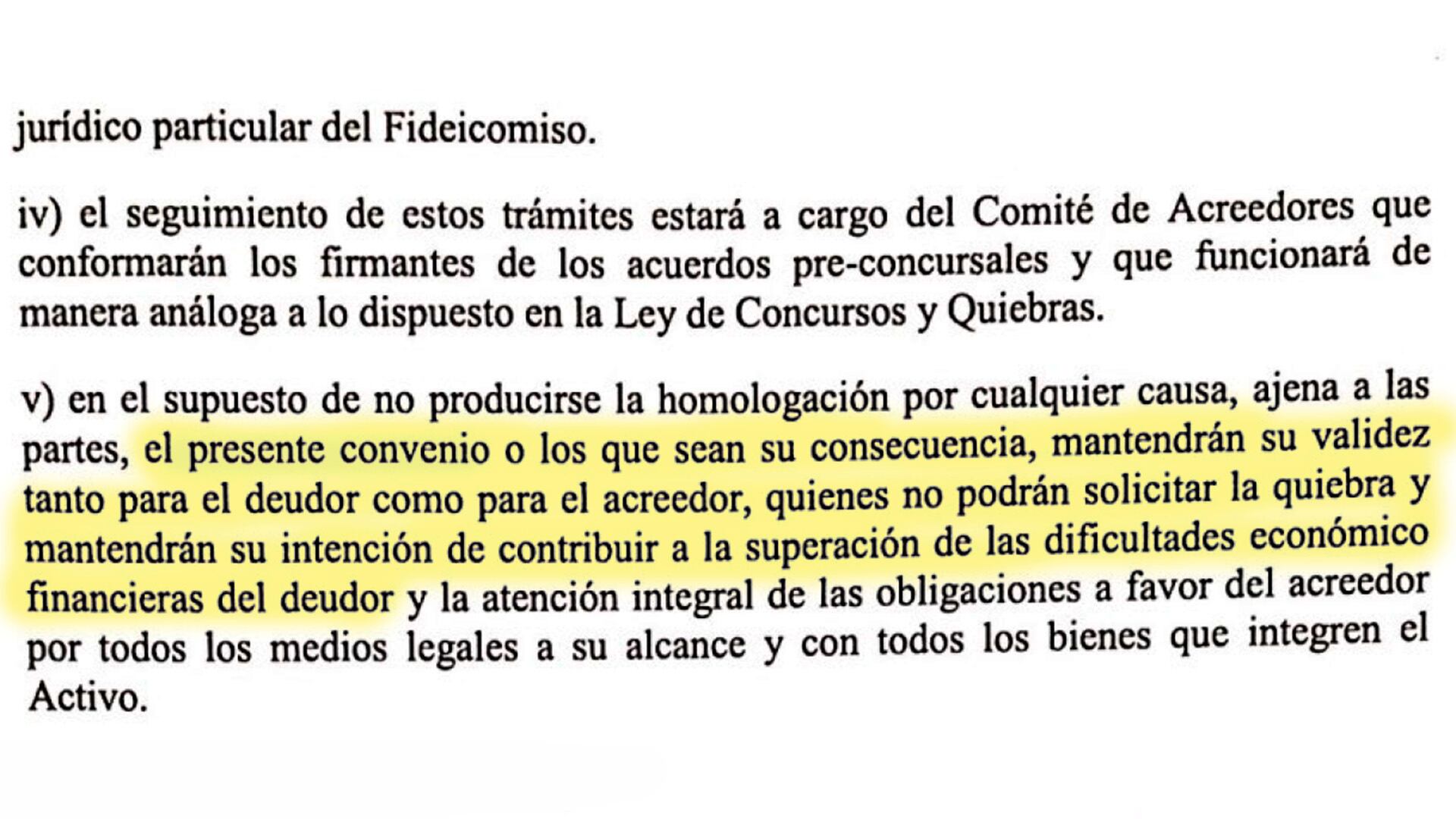 Una de las claúsulas en los contratos