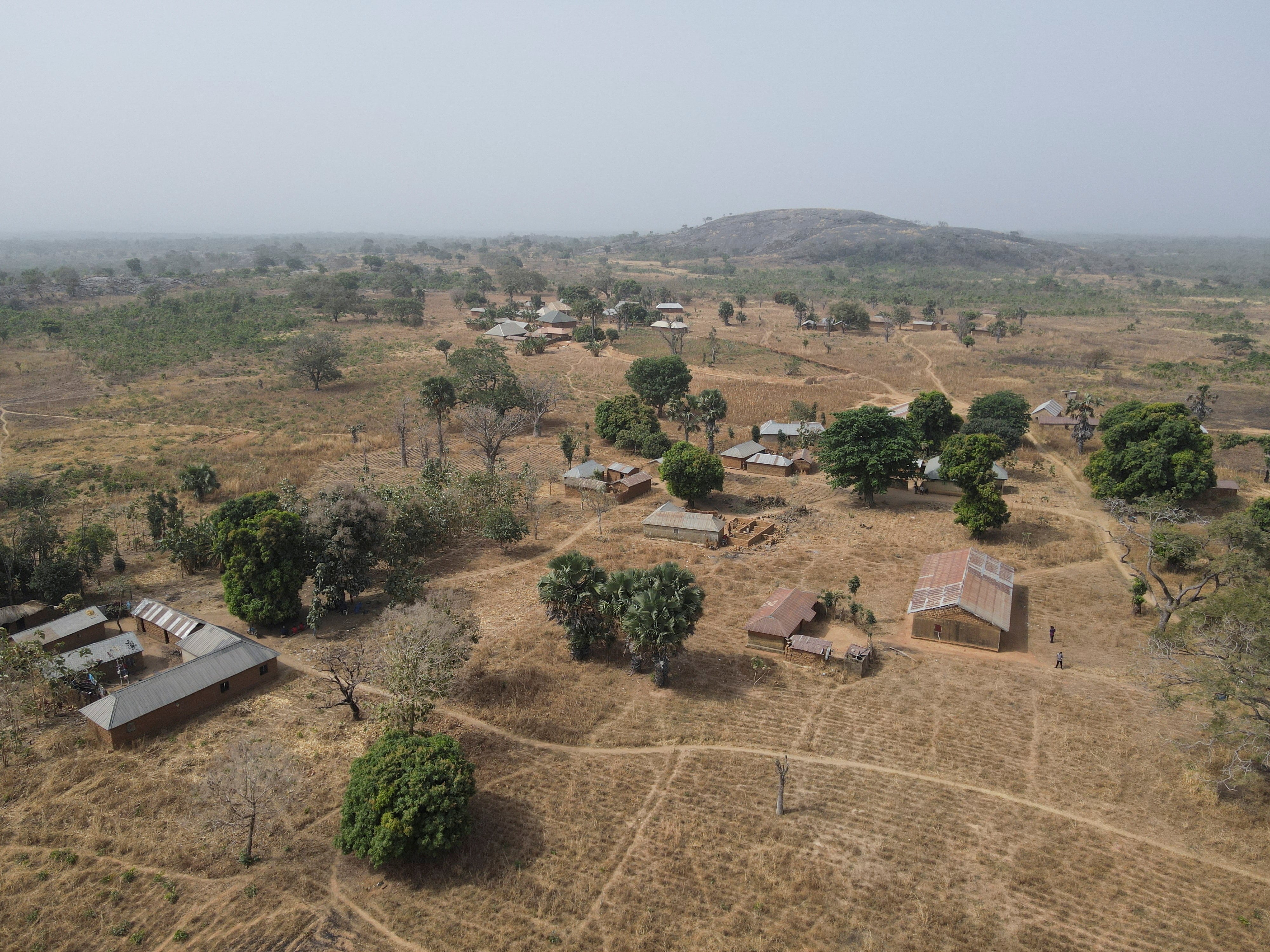 Una vista aérea de Kurmin Wali, donde las iglesias fueron atacadas por hombres armados y los fieles fueron secuestrados, en Kurmin Wali, Kaduna, Nigeria, el 20 de enero de 2026. REUTERS/Nuhu Gwamna/Foto de archivo