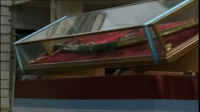 El sable de San Martín, en el Museo Histórico Nacional.